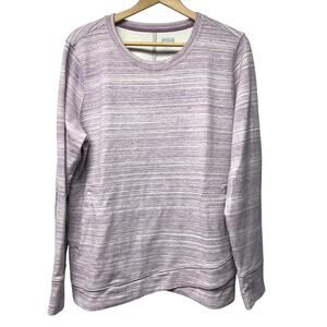 Duluth Trading Co Size XL Sweatshirt Top Double Knit Heather Purple Fleece Lined
